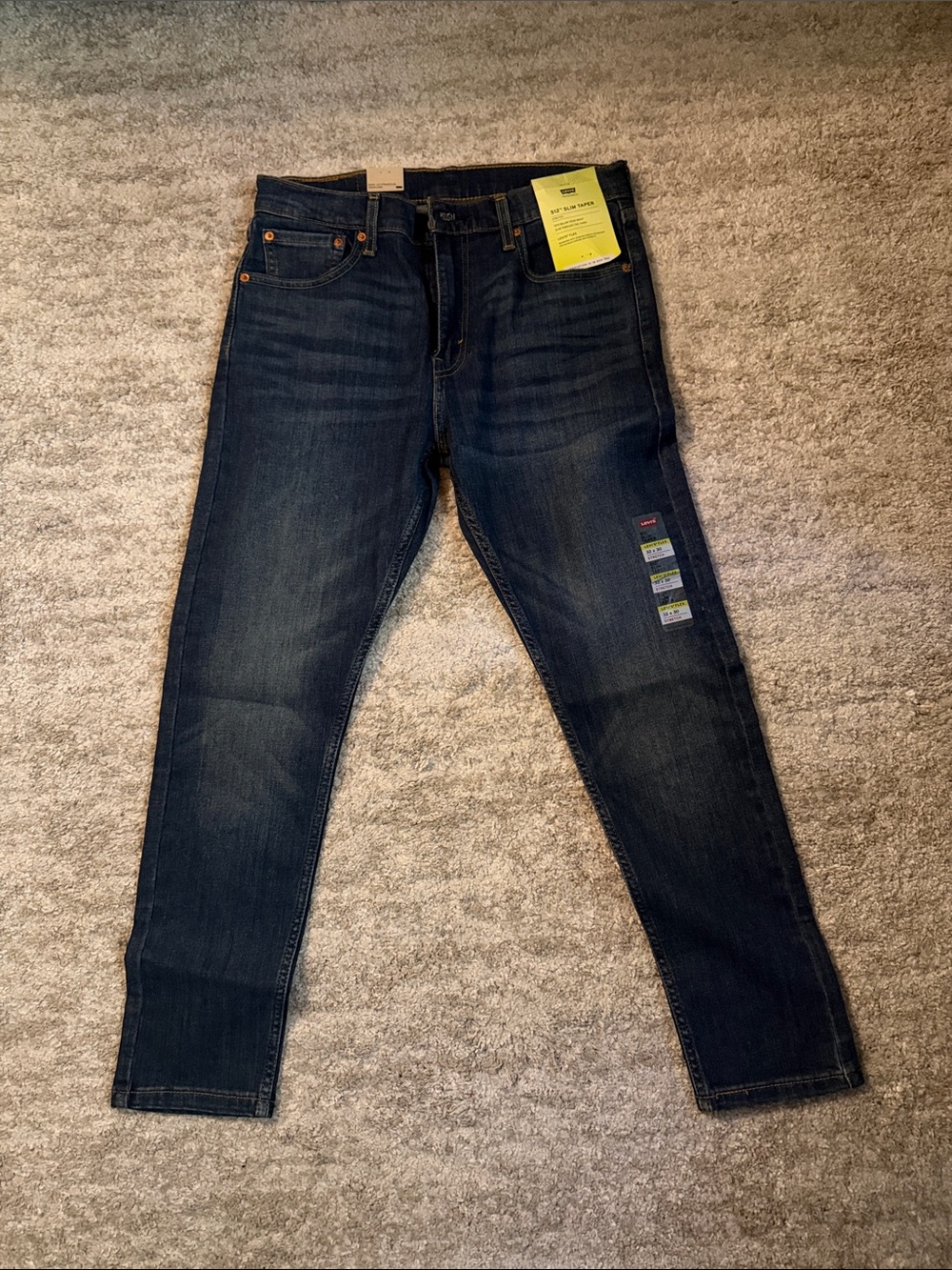 Levi's Dark Indigo Slim Straight Jeans - 512 slim taper 32x30